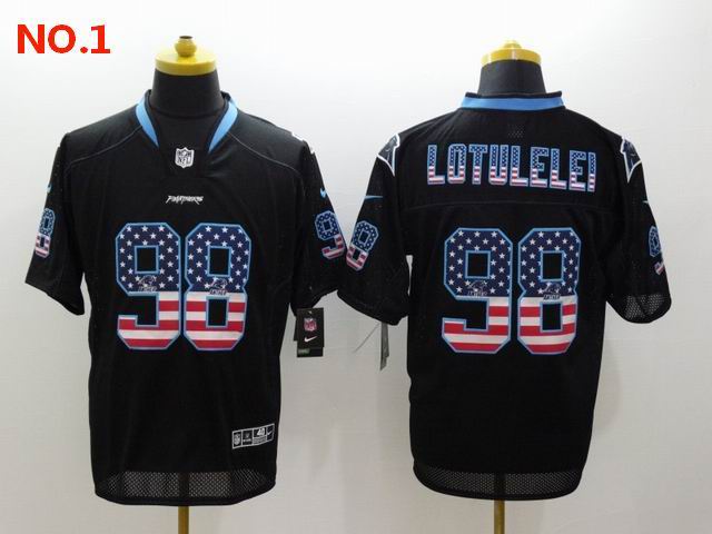 Men's Men's Carolina Panthers #98 Star Lotulelei Jerseys-14